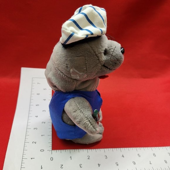 Coca Cola Seal in a Delivery Outfit Bean Bag Plush Seal Rilly Stuffed Toy 1998 - Picture 10 of 14